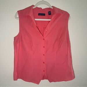 Coral Sleeveless Blouse
